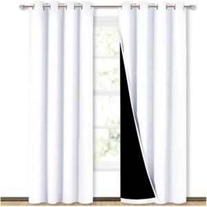 100% Blackout Window Curtain Panels, Heat and Full Light Blocking Drapes